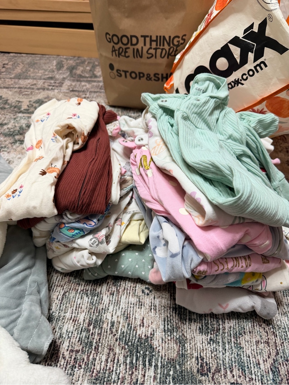 Zara Kids Footie Bundle in Mint, Pink, Cream, Brown and Pastel Prints